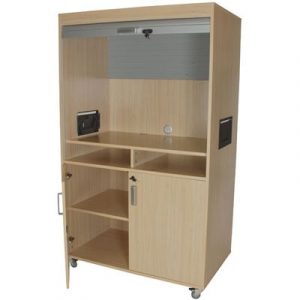 MUEBLE TV Y VIDEO ALTO CON PERSIANA