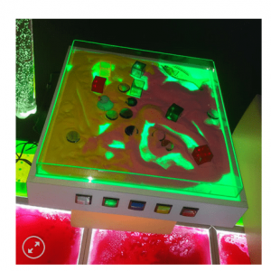 MESA DE LUZ CON SUPERFICIE PARA ARENA