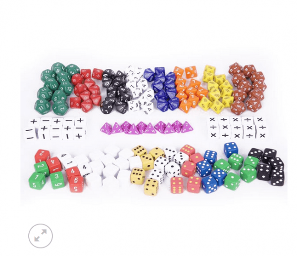 SET DE DADOS POLIEDRICOS - 162 PCS
