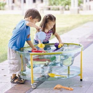 CUBETA DE AGUA Y ARENA TRANSPARENTE