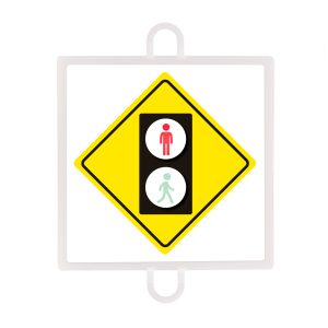 PANEL DE SEÑALIZACIÓN TRÁFICO DE ADVERTENCIA Nº 5 (PEATONES ROJO)